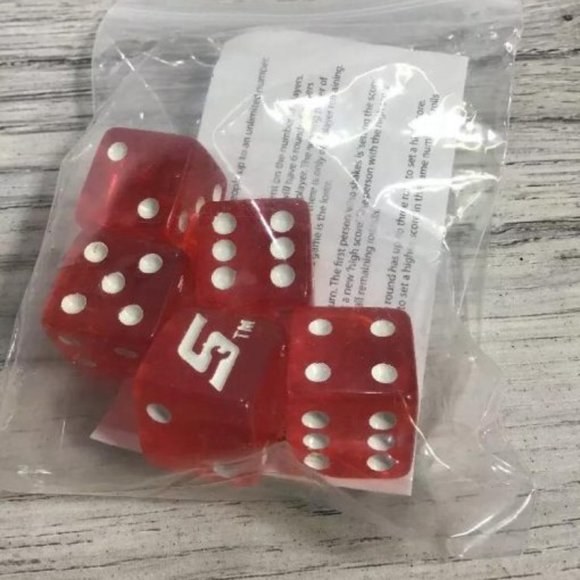 NEW SNAP-ON TOOLS DICE CUP WITH 5 RED DICE SOCKET DESIGN GAME - Picture 4 of 4